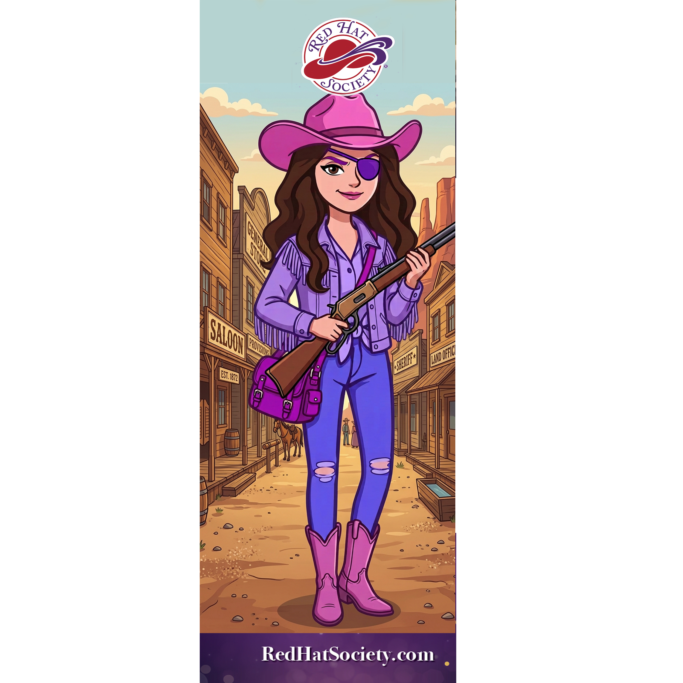 Pinkie 60's Western Banner